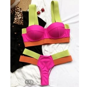 SHEIN Color Block Push Up *TOP ONLY*